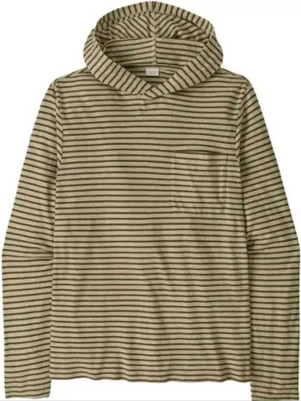 Patagonia (XL) Striped TRAIL HARBOR Hoodie in Beige and Black